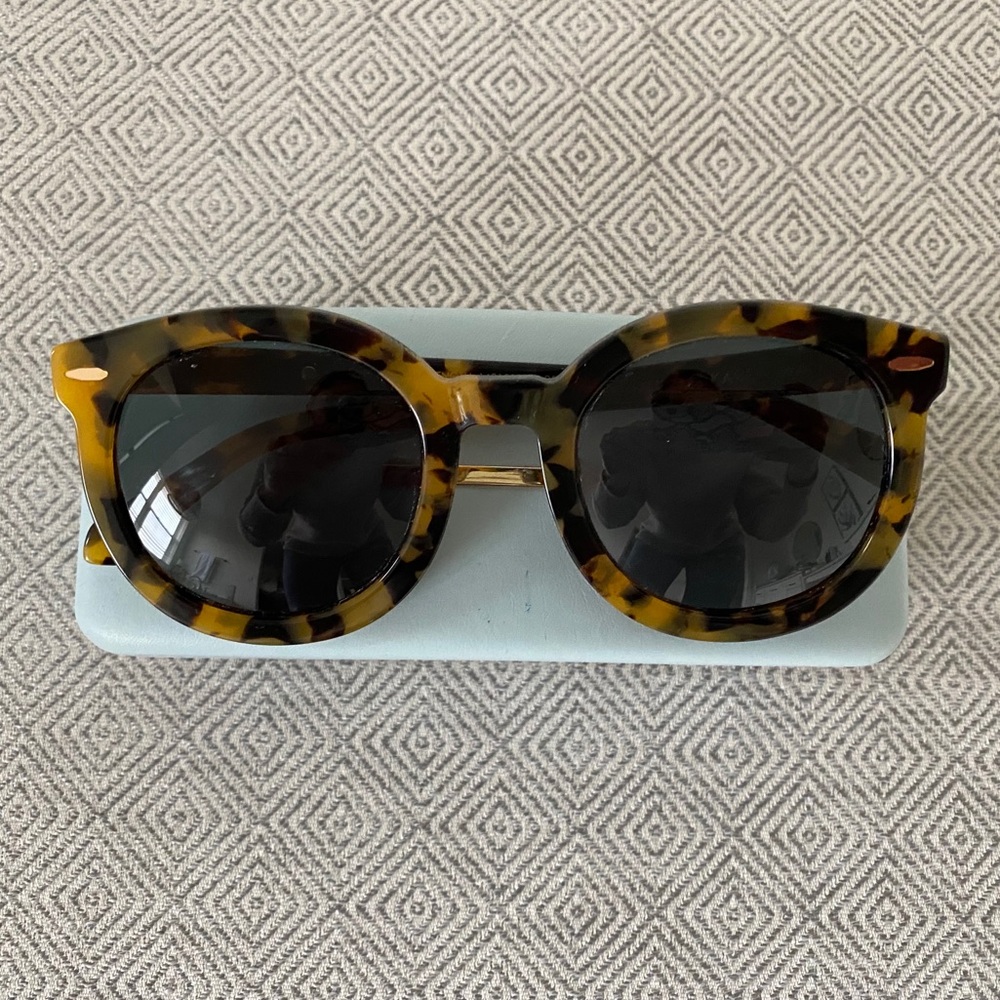 KAREN WALKER Super Strength Tortoise Sunglasses